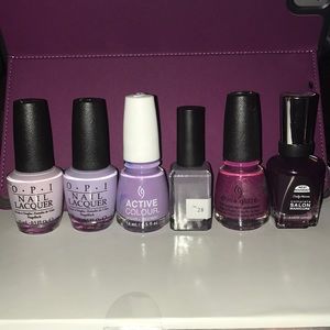 6 Purple Nail Polishes